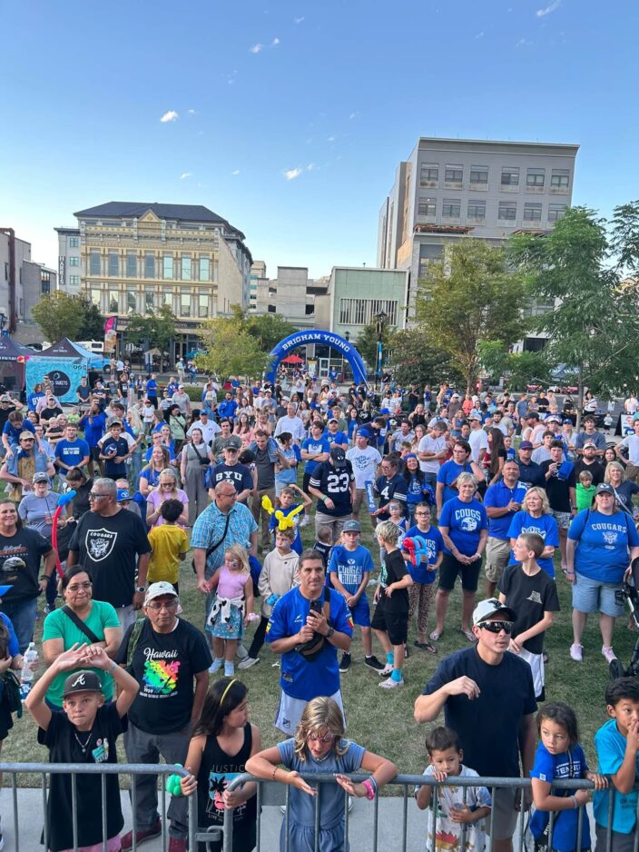 A place for BYU fans: Inaugural First Down Provo Friday sees strong turnout